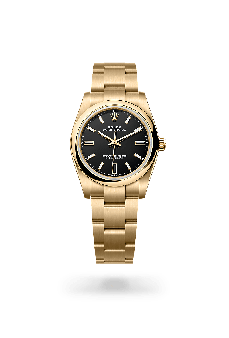 Rolex 
Oyster Perpetual 34
Oyster, 34 mm, yellow gold
M124208-0001