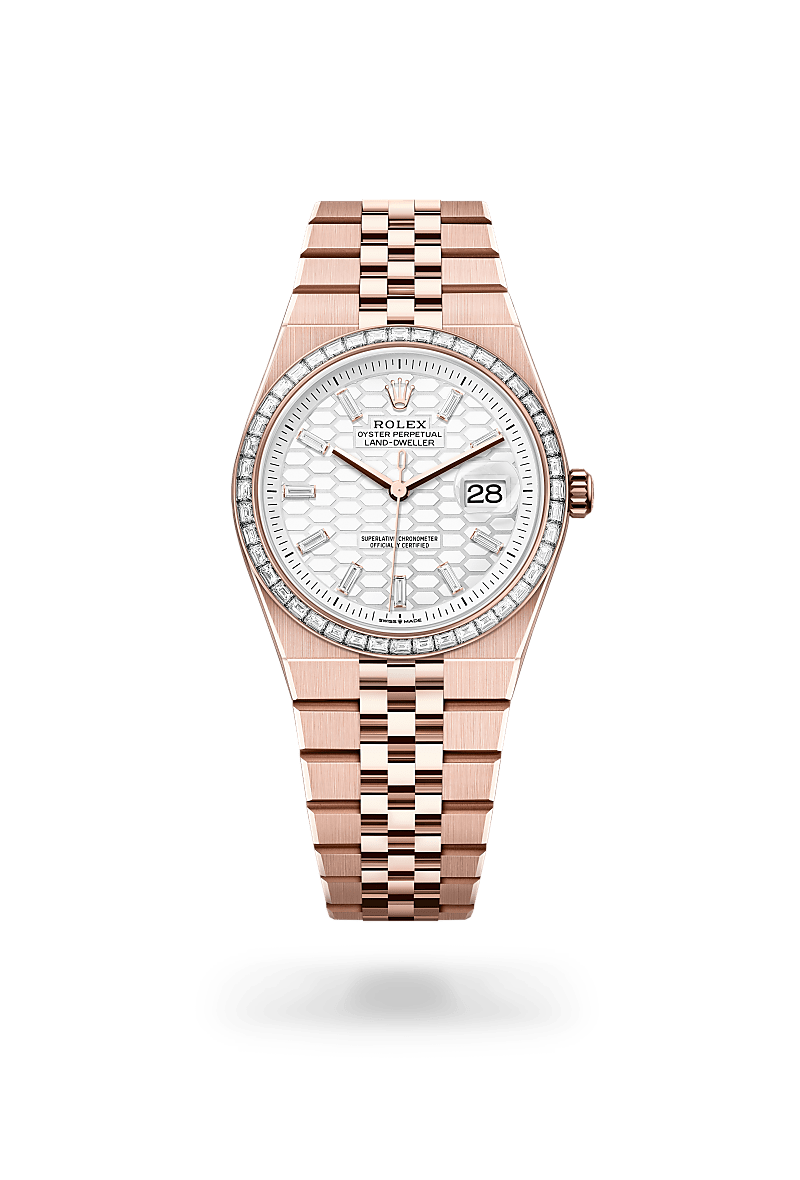 Rolex 
Land-Dweller 36
Oyster, 36 mm, Everose gold and diamonds
M127285TBR-0002