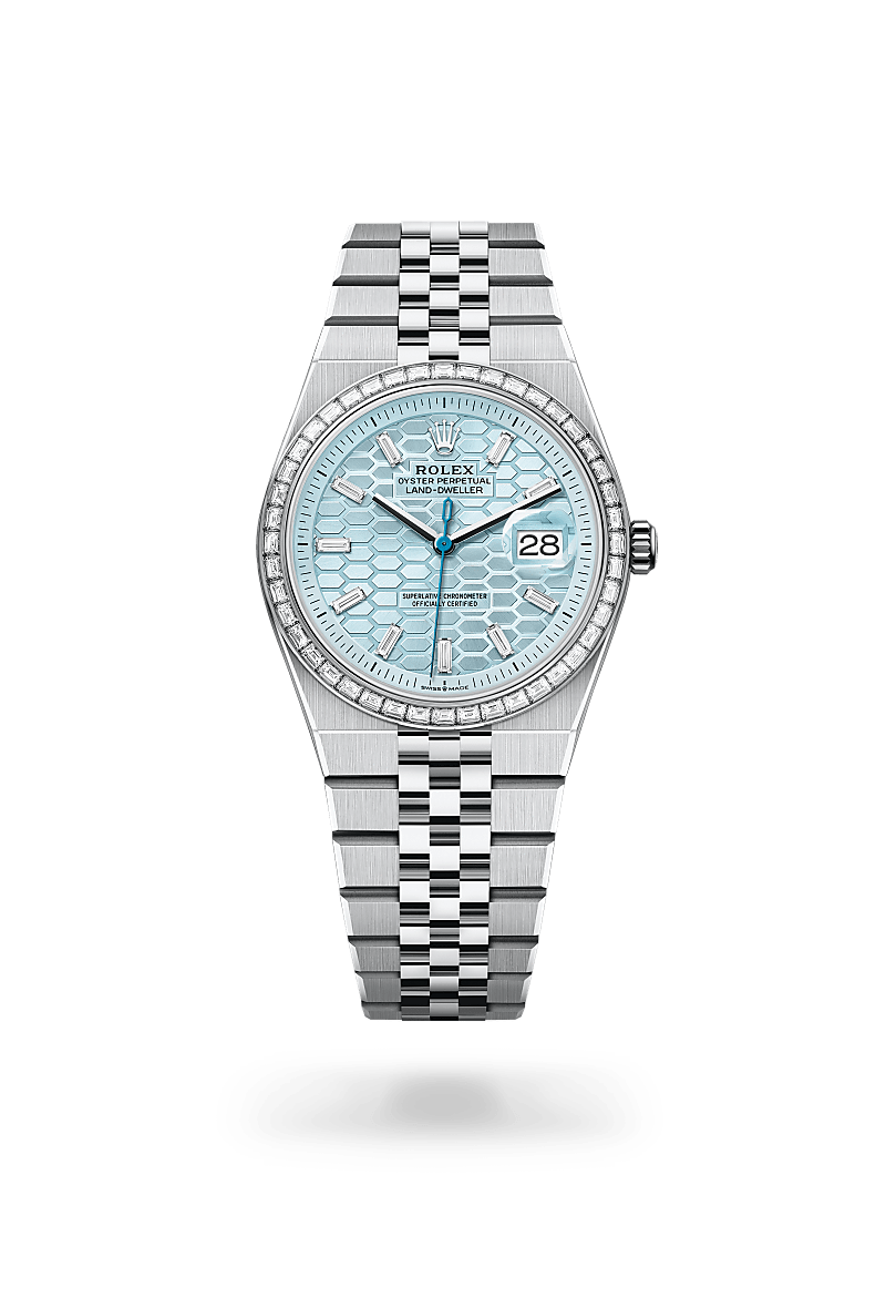 Rolex 
Land-Dweller 36
Oyster, 36 mm, platinum and diamonds
M127286TBR-0001