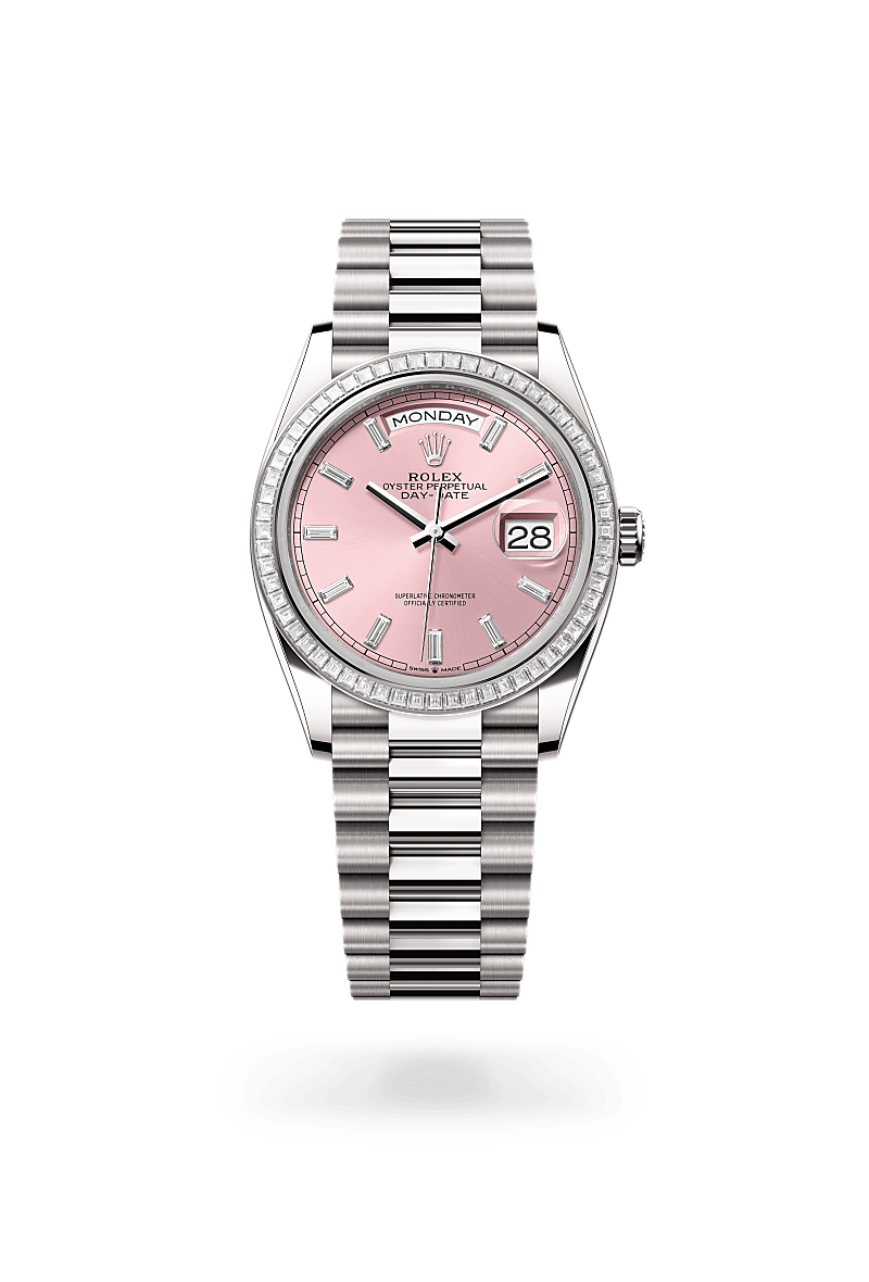 Rolex 
Day-Date 36
Oyster, 36 mm, white gold and diamonds
M128399TBR-0029