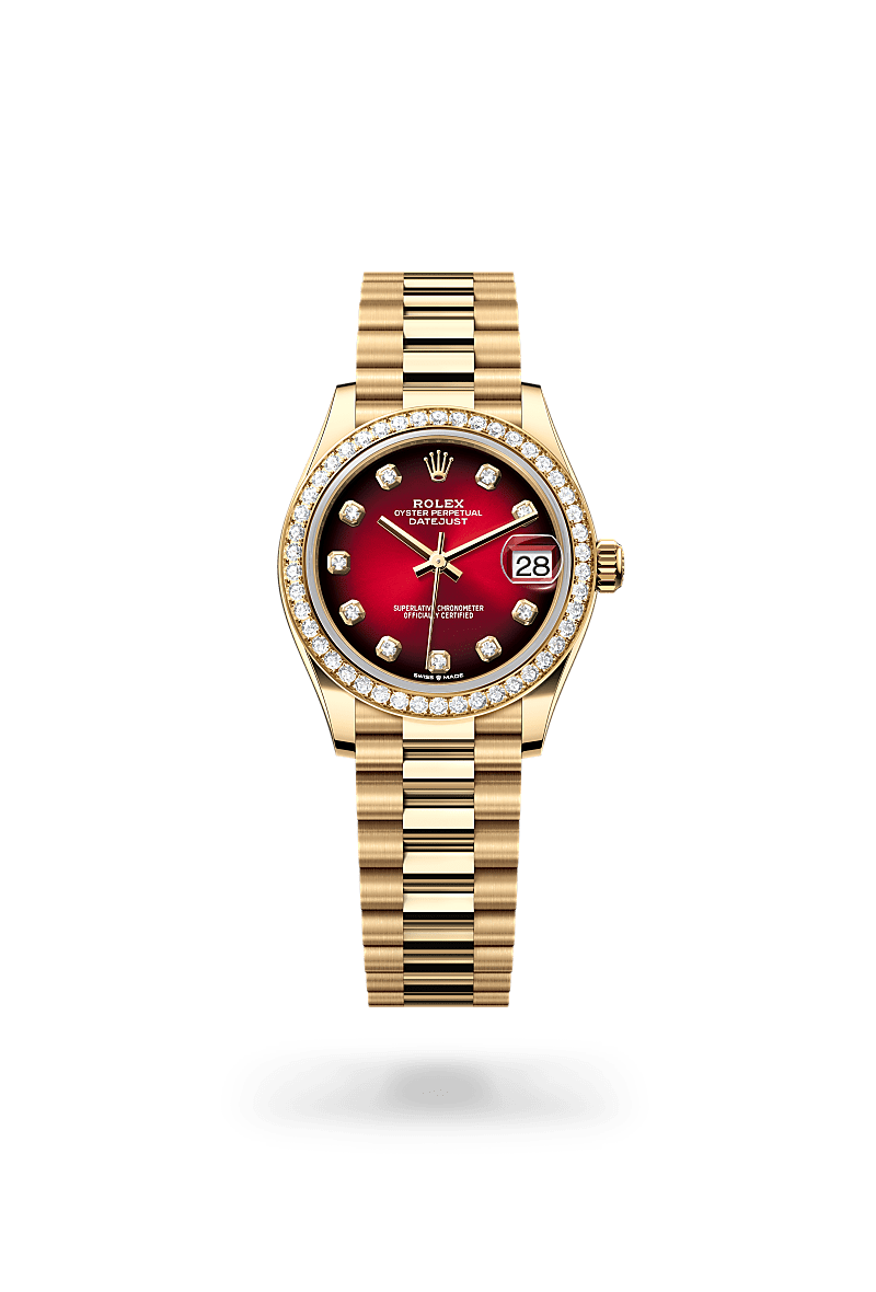 Rolex 
Datejust 31
Oyster, 31 mm, yellow gold and diamonds
M278288RBR-0041