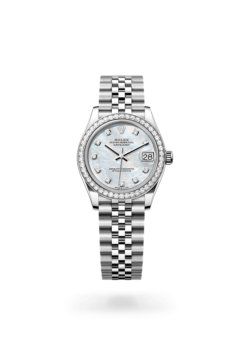 Rolex 
Datejust 31
Oyster, 31 mm, Oystersteel, white gold and diamonds
M278384RBR-0008