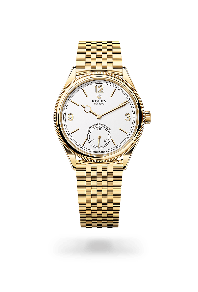 Rolex 
1908
39 mm, 18 ct yellow gold, polished finish
M52508-0008